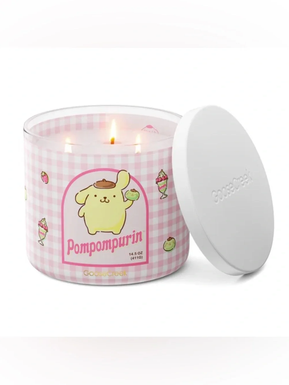 GooseCreek x Hello Kitty And Friends Pompompurin Hello Kitty 3-Wick Candle